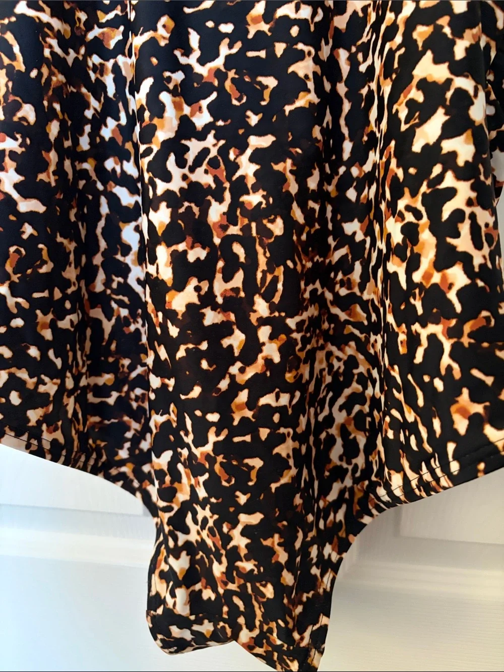 Women’s Leopard Print One-Piece Swimsuit - Brown/Black - Picture 7 of 7